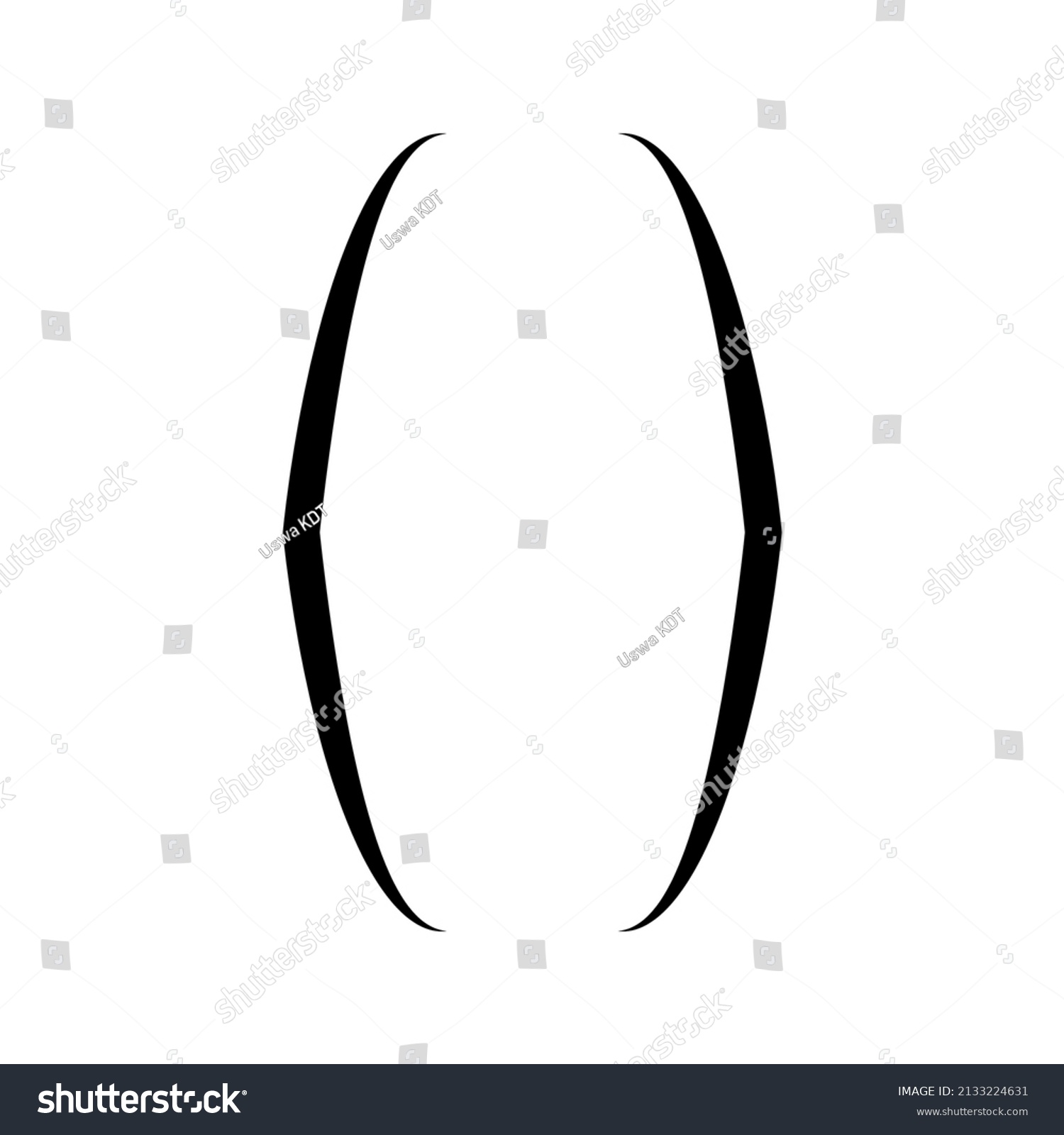 Parentheses Icon Bracket Curly Brace Punctuation Stock Vector Royalty