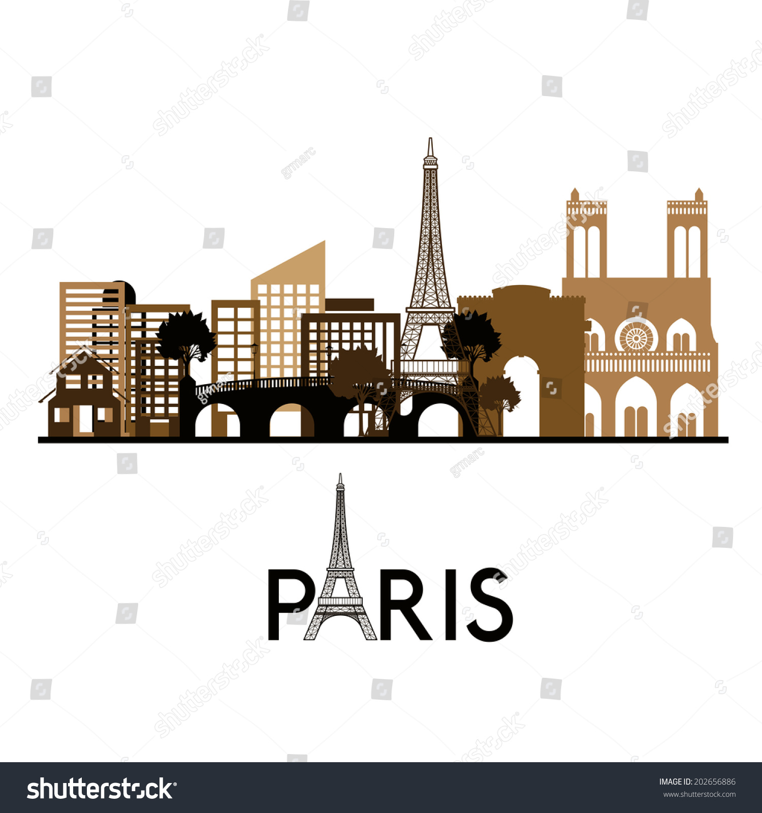 Paris Design Over White Background Vector Stock Vector (Royalty Free ...