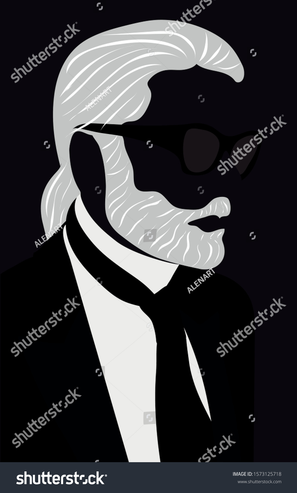 Paris February 19 Karl Lagerfeld Creative Stock Vector Royalty Free