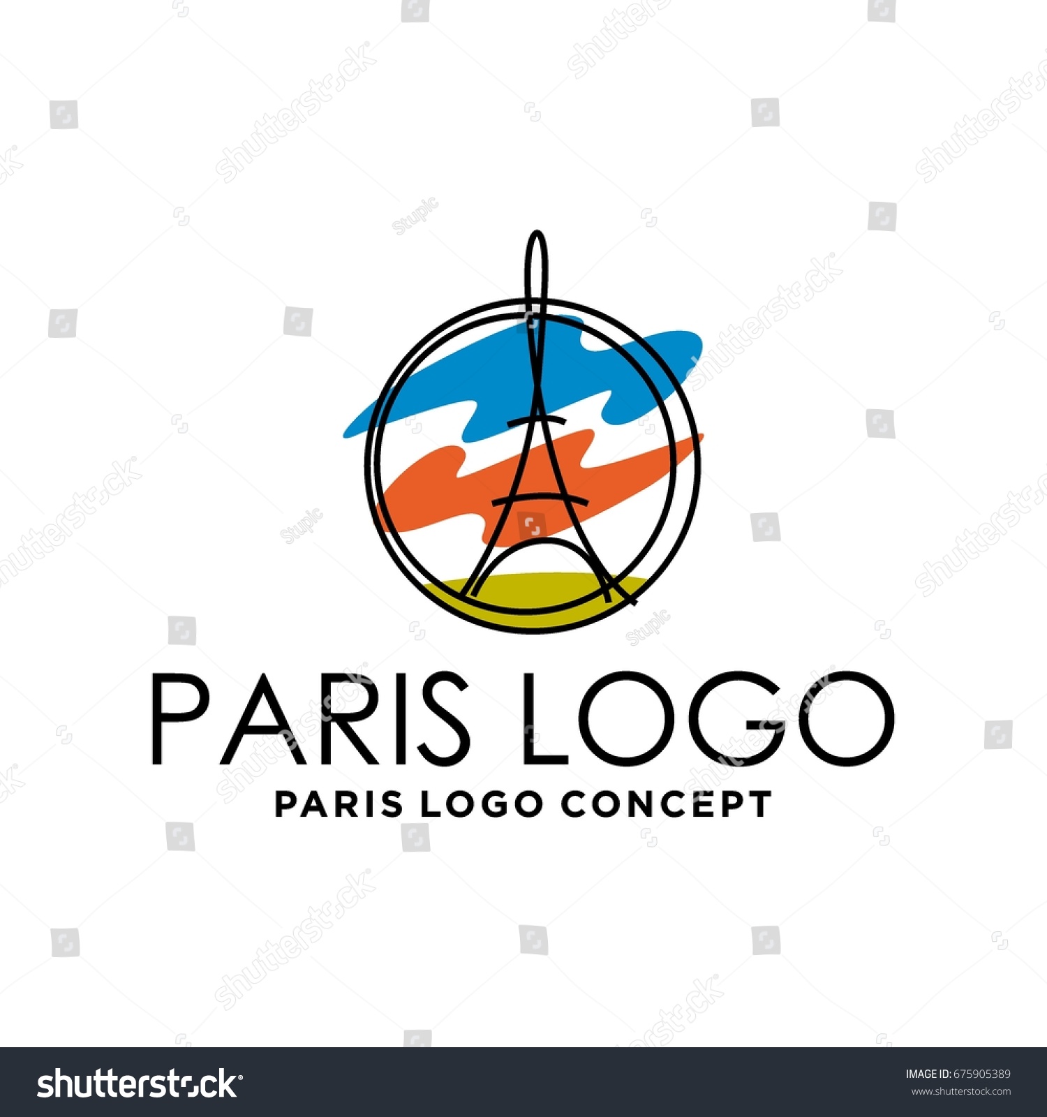 Paris Logo Stock Vector (royalty Free) 675905389 