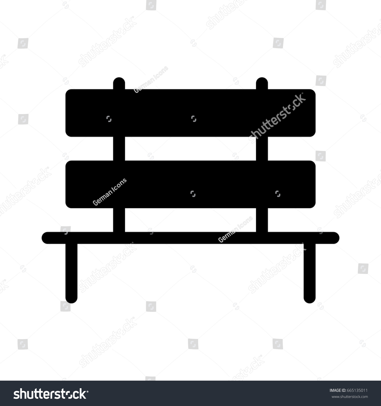 Park Bench Stock Vector Royalty Free 665135011 Shutterstock 9395