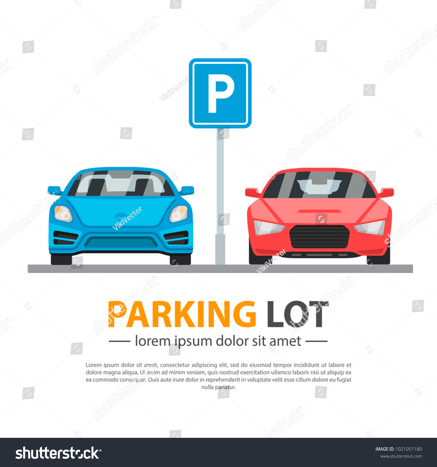 Download Parking Mockup City Area Divided Into Stock Vector Royalty Free 1021051180