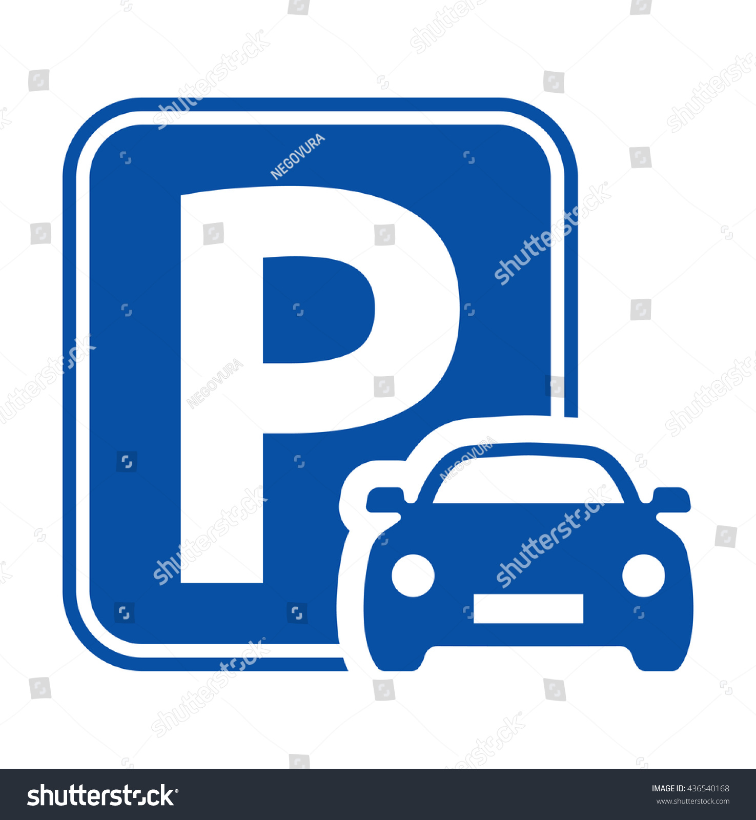 Parking Sign Stock Vector 436540168 - Shutterstock