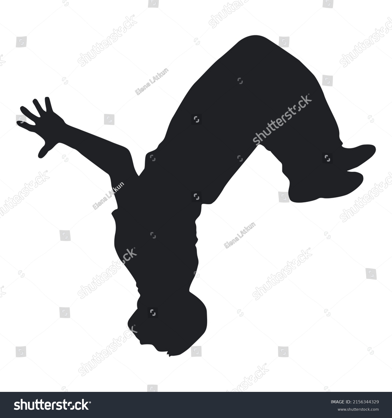 Parkour Jumping Silhouette 6 High Quality Stock Vector (Royalty Free ...