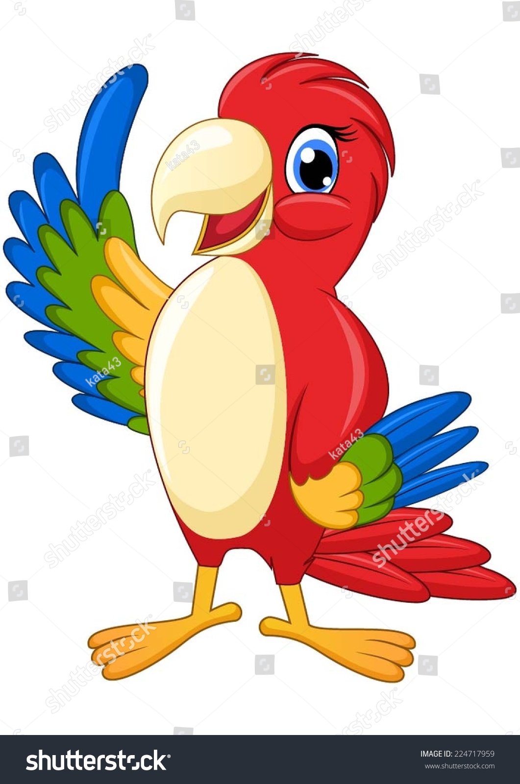 Parrot Macaw Amazon Rainforest Stock Vector Royalty Free