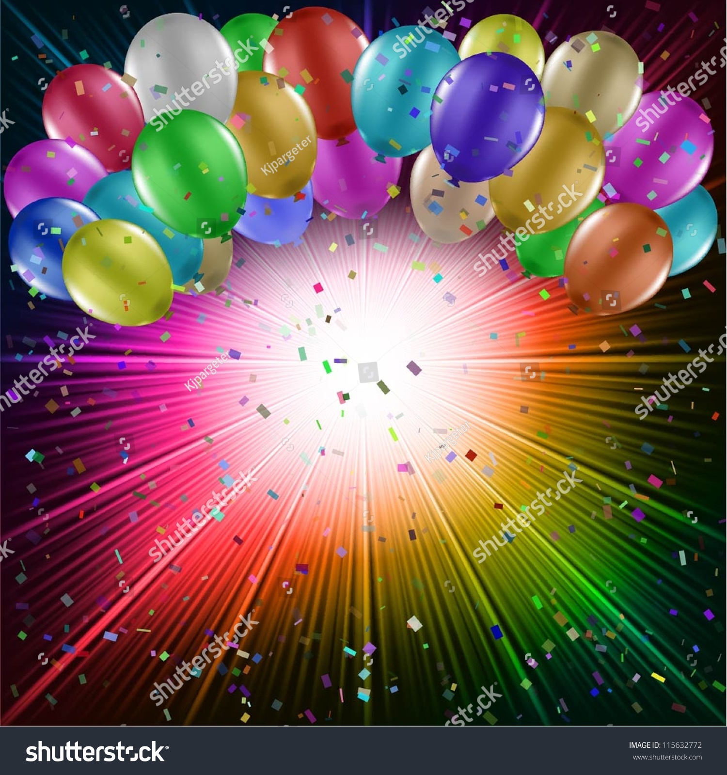 Party Background Balloons Stock Vector 115632772 Shutterstock