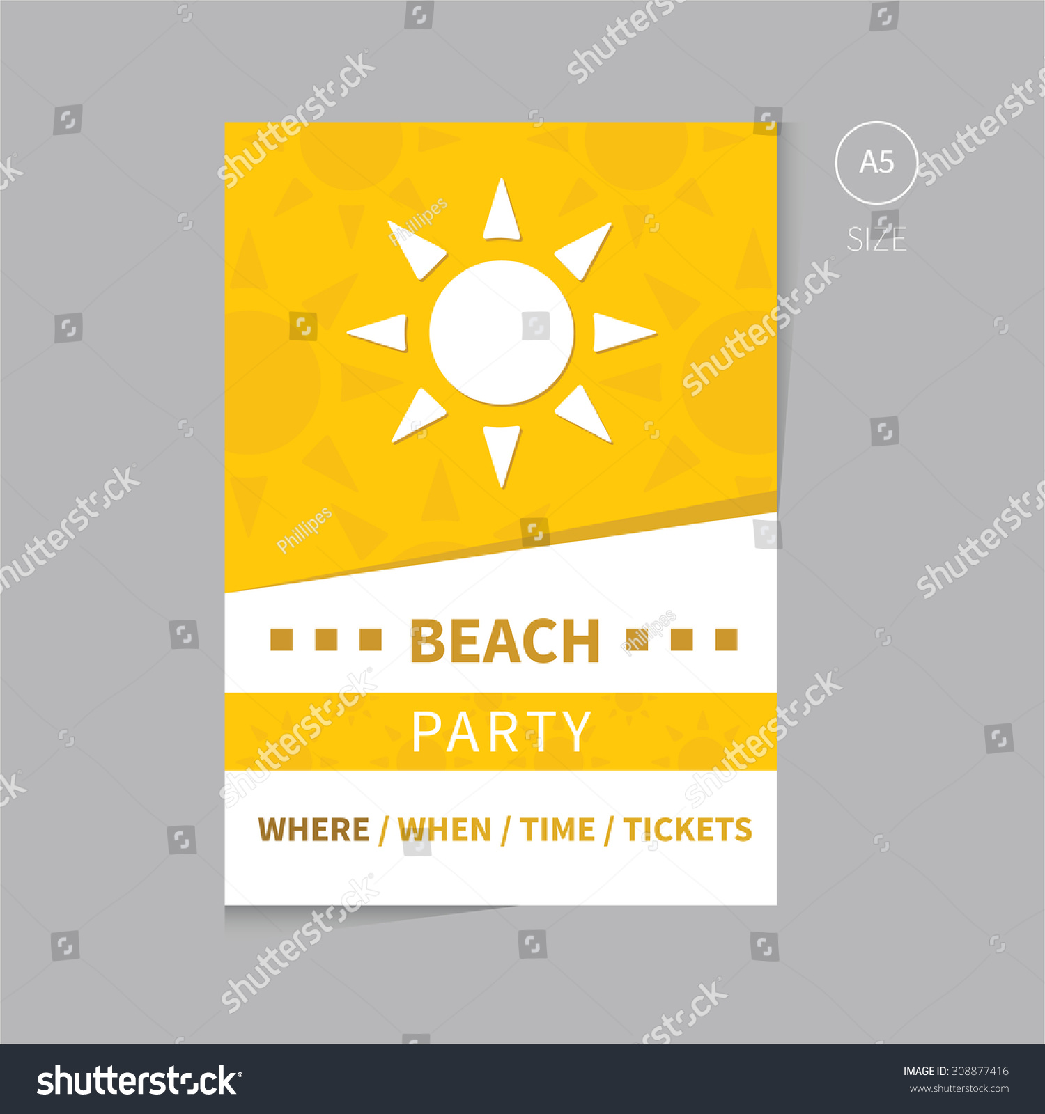 party brochure flyer template design a 5 のベクター画像素材