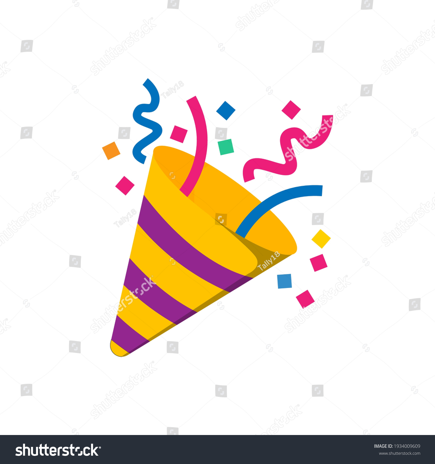 Party Popper Emoji Icon Confetti Logocongratulate Stock Vector Royalty Party Popper Emoji Icon Confetti Logocongratulate Stock Vector Royalty
