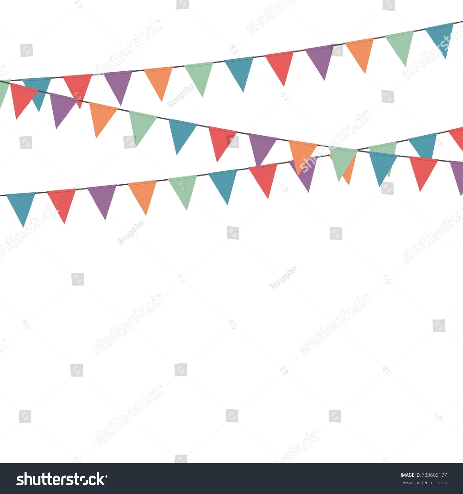 triangle flags on rope