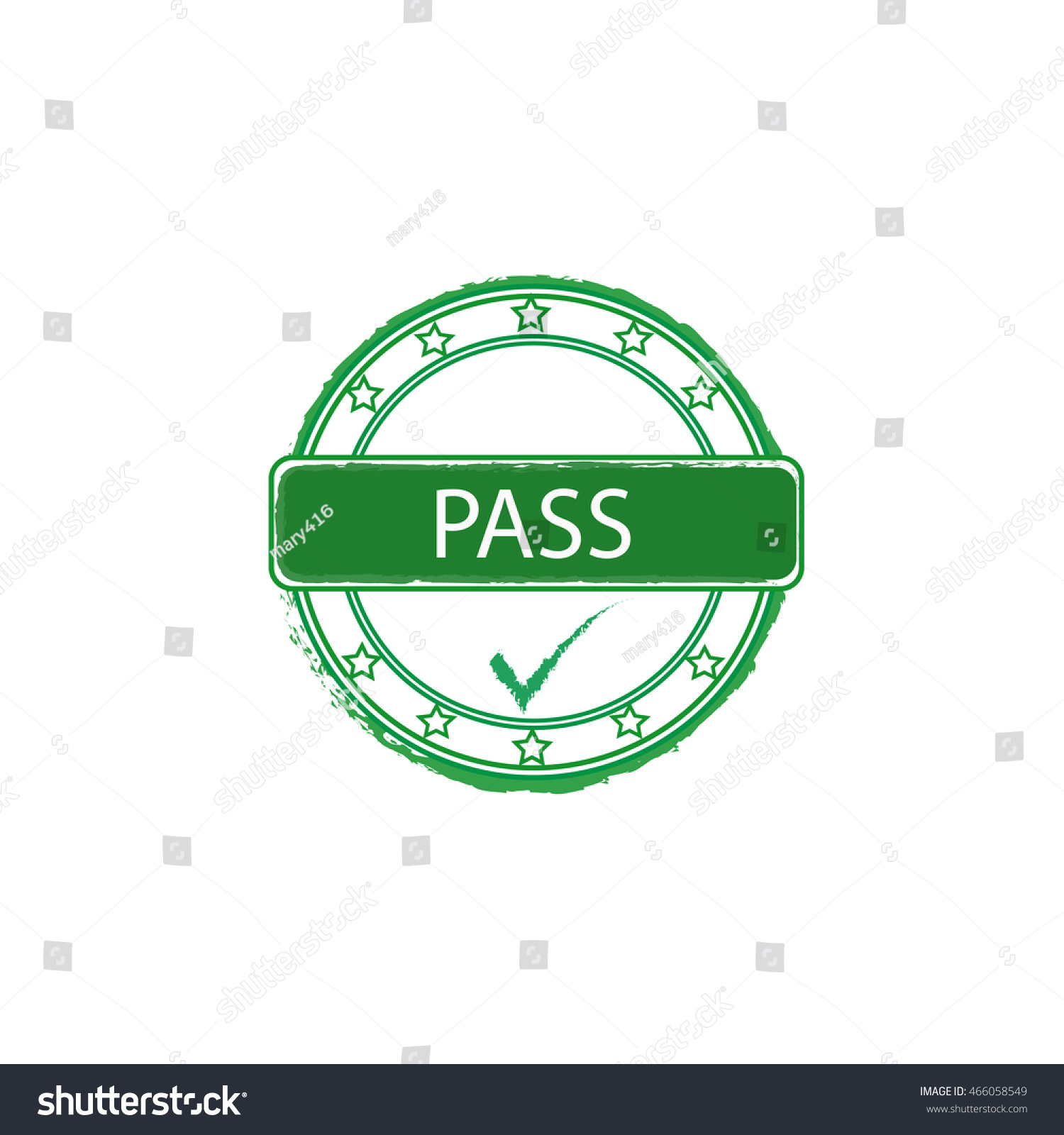 Pass Grunge Vector Stamp Tick Sign Stock Vector Royalty Free 466058549 Shutterstock