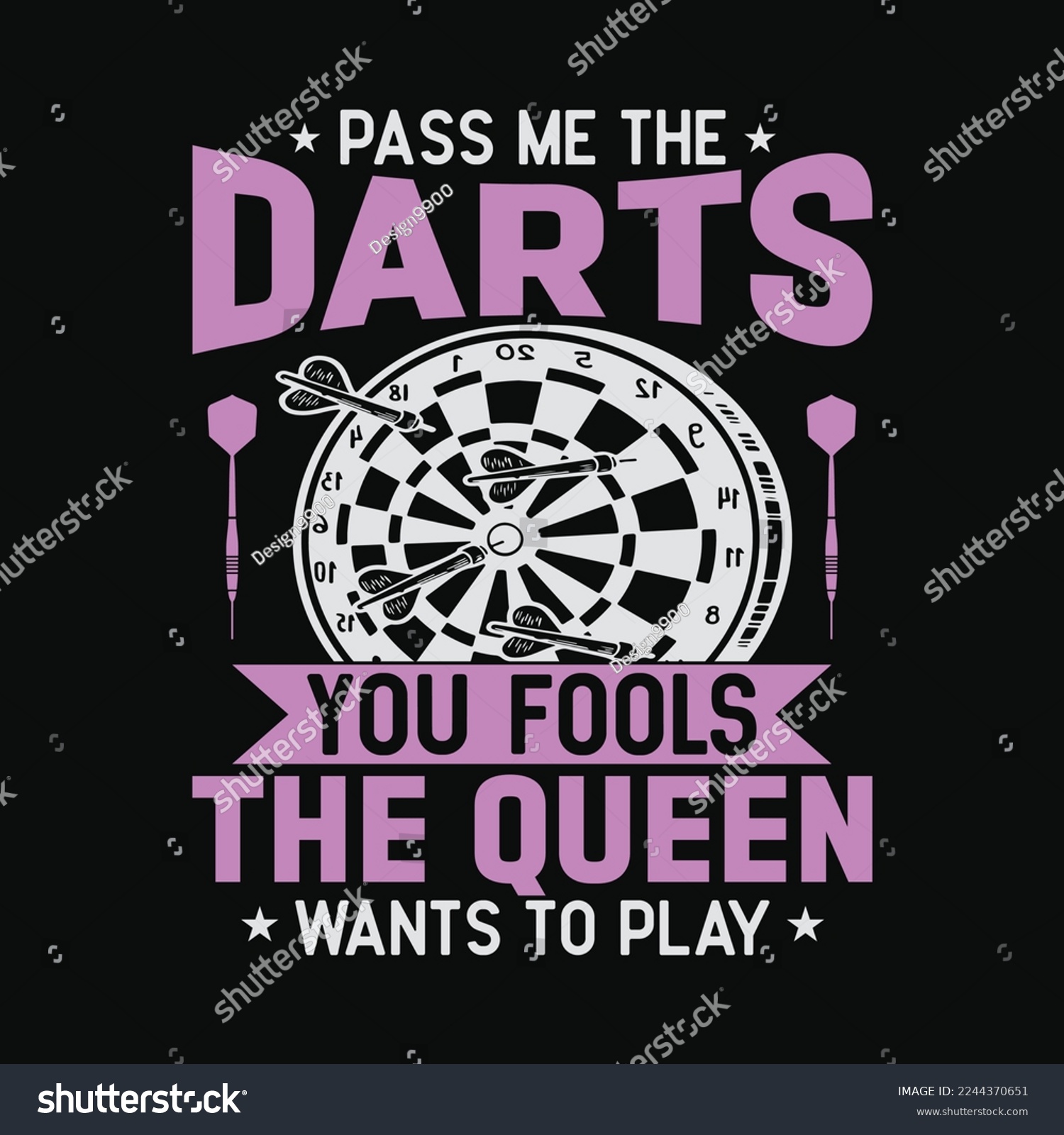 SVG of Pass Me The Darts The Queen Wants To Play svg