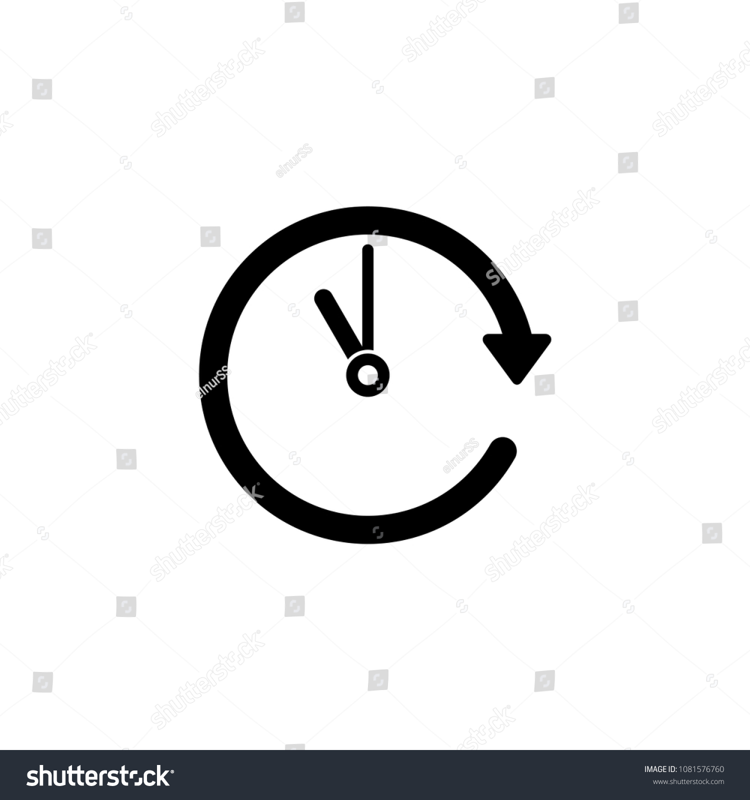 Passage Time Vector Icon Stock Vector (Royalty Free) 1081576760