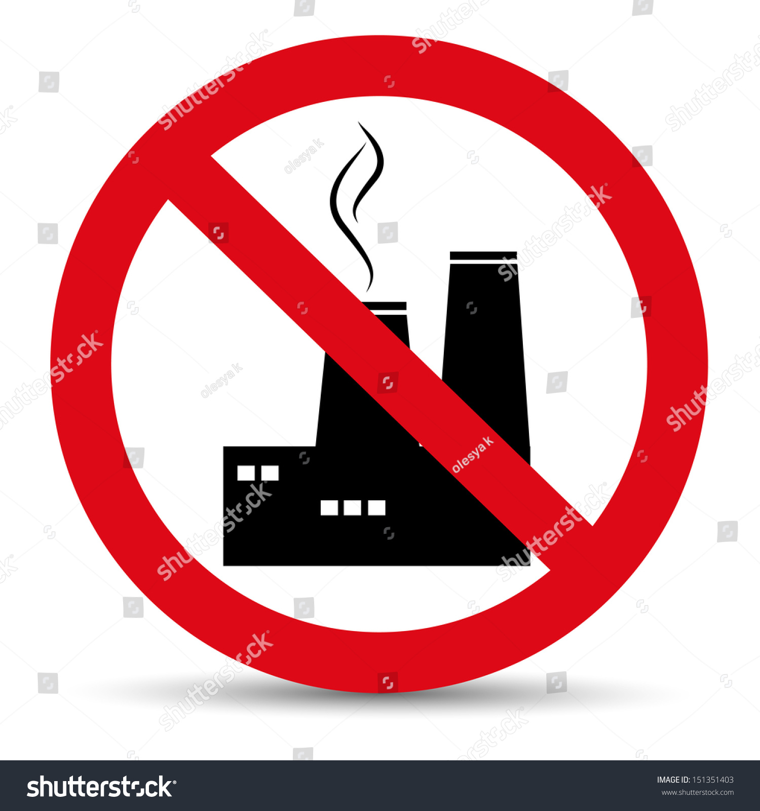 Passage Signal Environmental Pollution Silhouette Plant Stock Vector ...