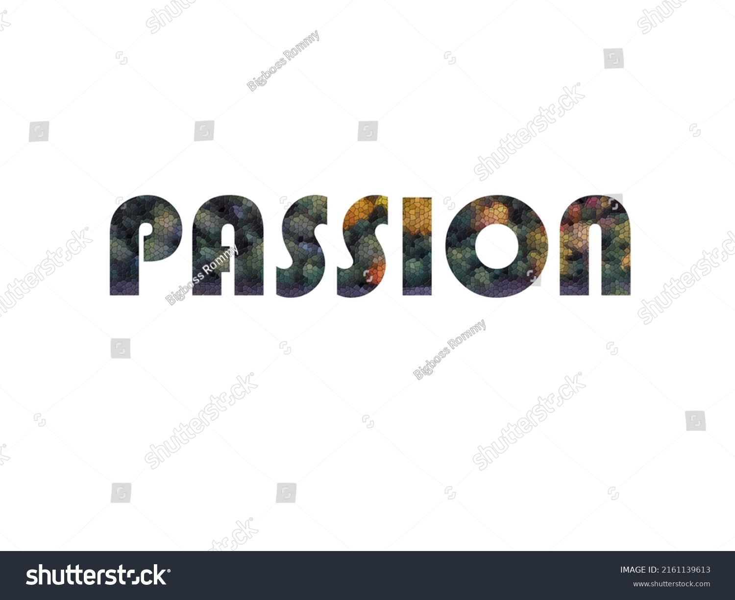 Passion Colorful Typography Text Banner Vector Stock Vector (royalty 