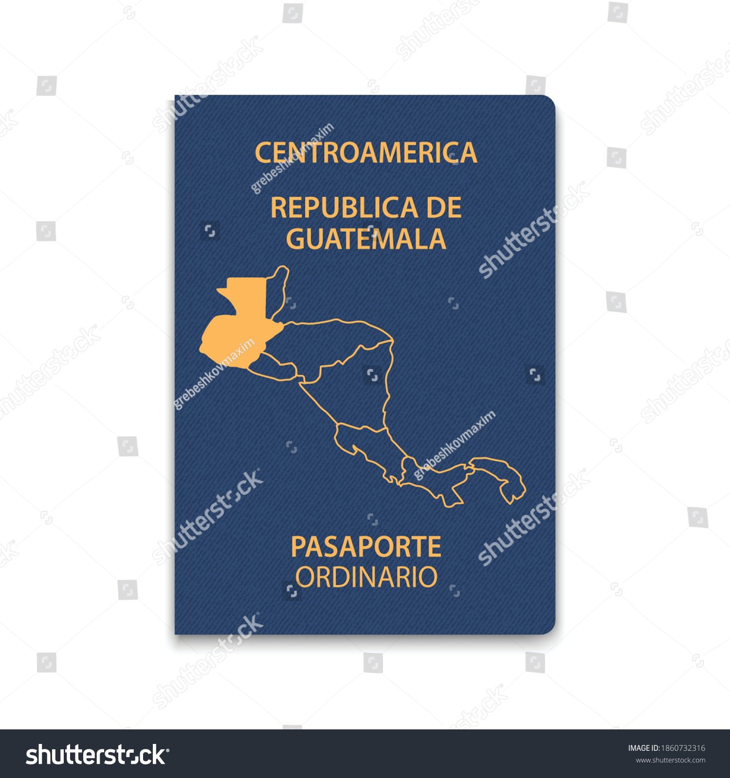 Passport Guatemala Citizen Id Template Vector   Stock Vector Passport Of Guatemala Citizen Id Template Vector Illustration 1860732316 