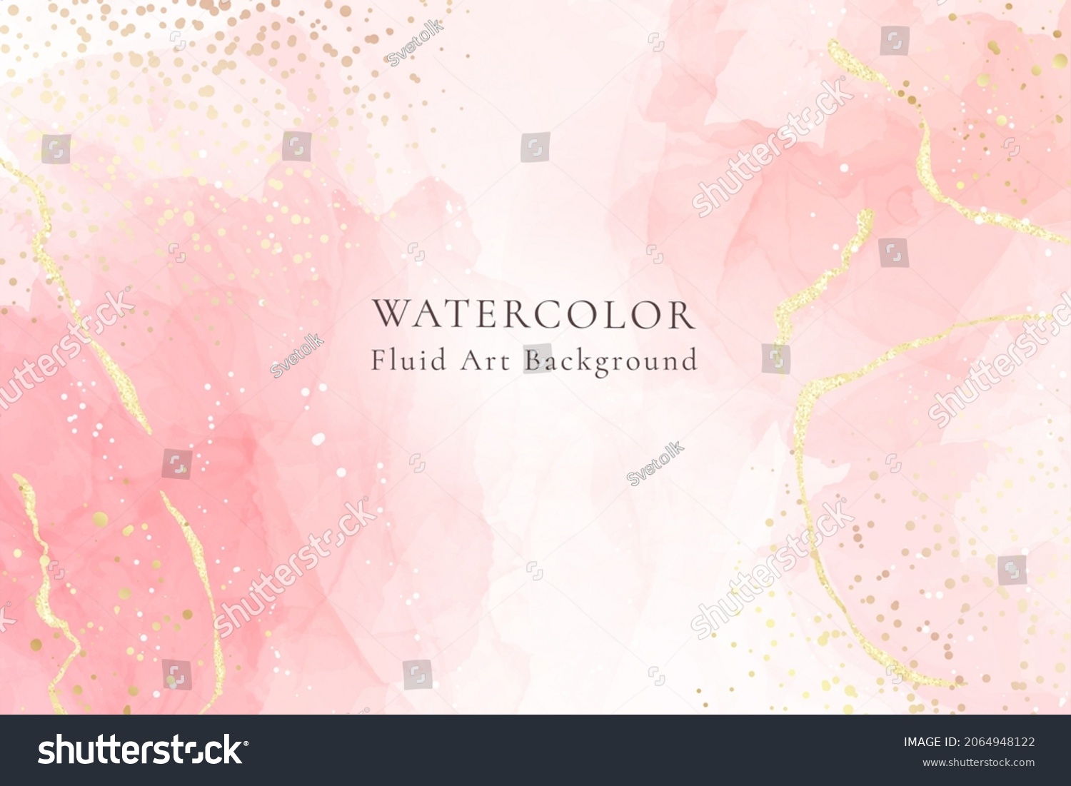 Pastel Rose Pink Liquid Watercolor Background Stock Vector (Royalty ...