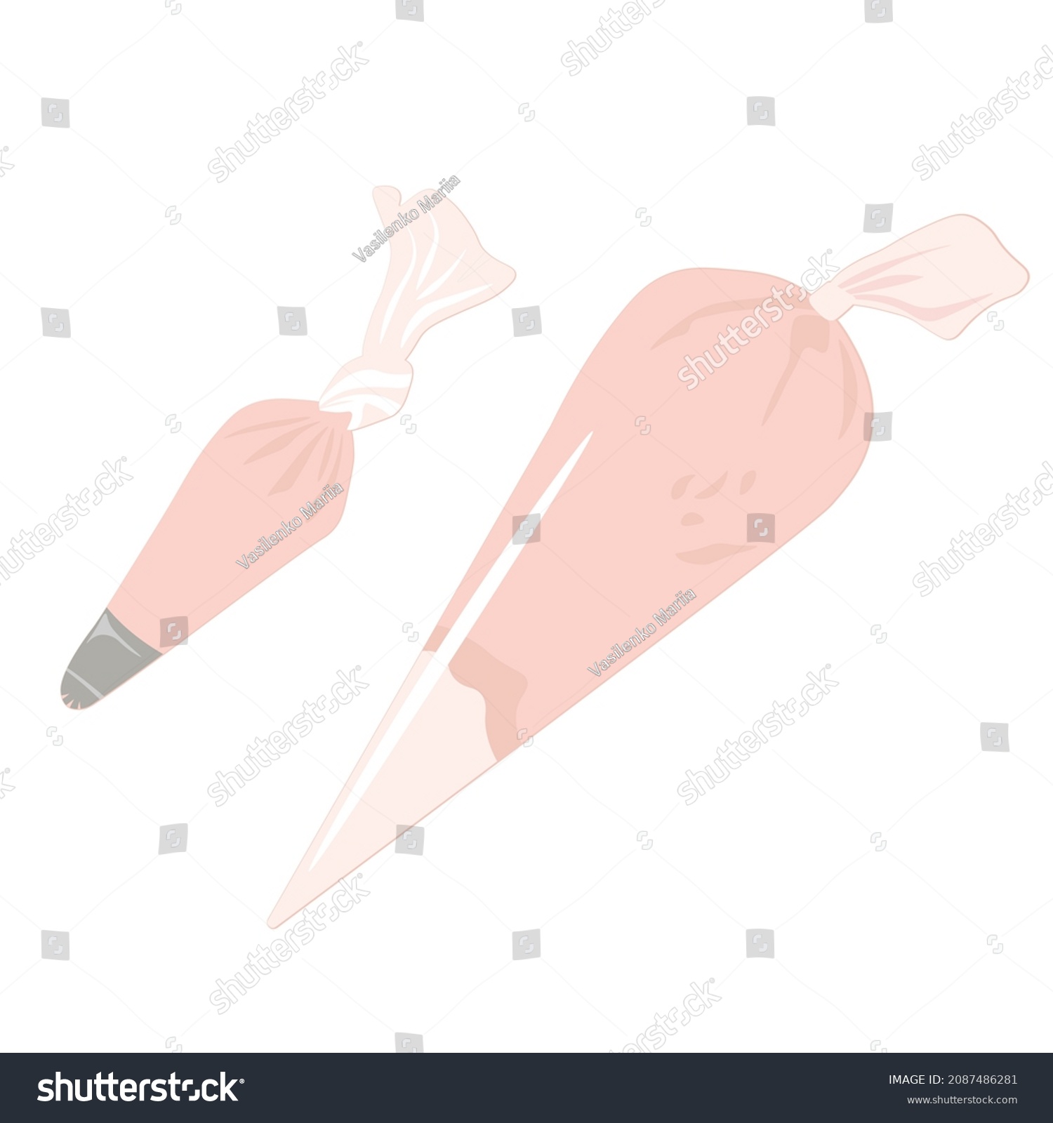 SVG of Pastry sleeve vector stock illustration. Tableware for the bakery. A tool for cream. Isolated on a white background. svg
