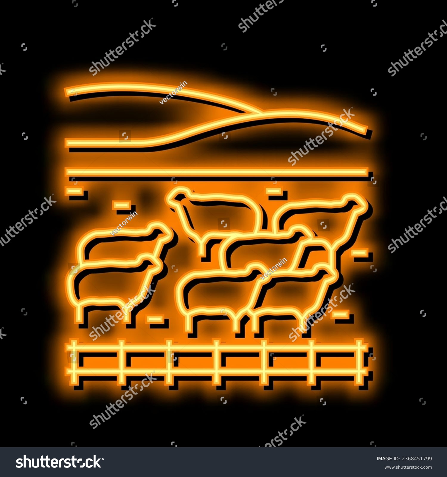 SVG of pasture sheep neon light sign vector. pasture sheep illustration svg