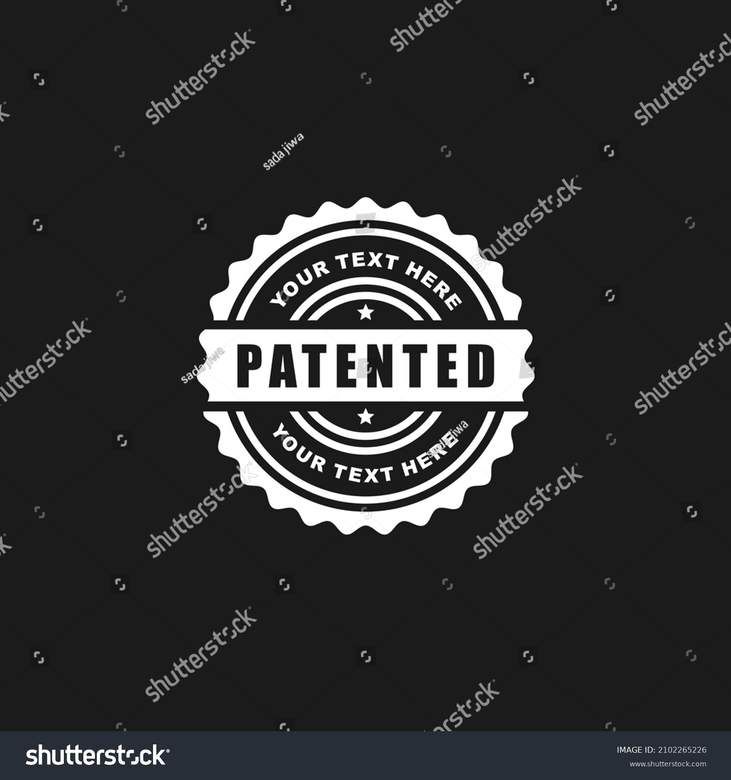 Patented Stamp Seal Icon Vector Illustration Stock Vector Royalty Free 2102265226 Shutterstock 9467