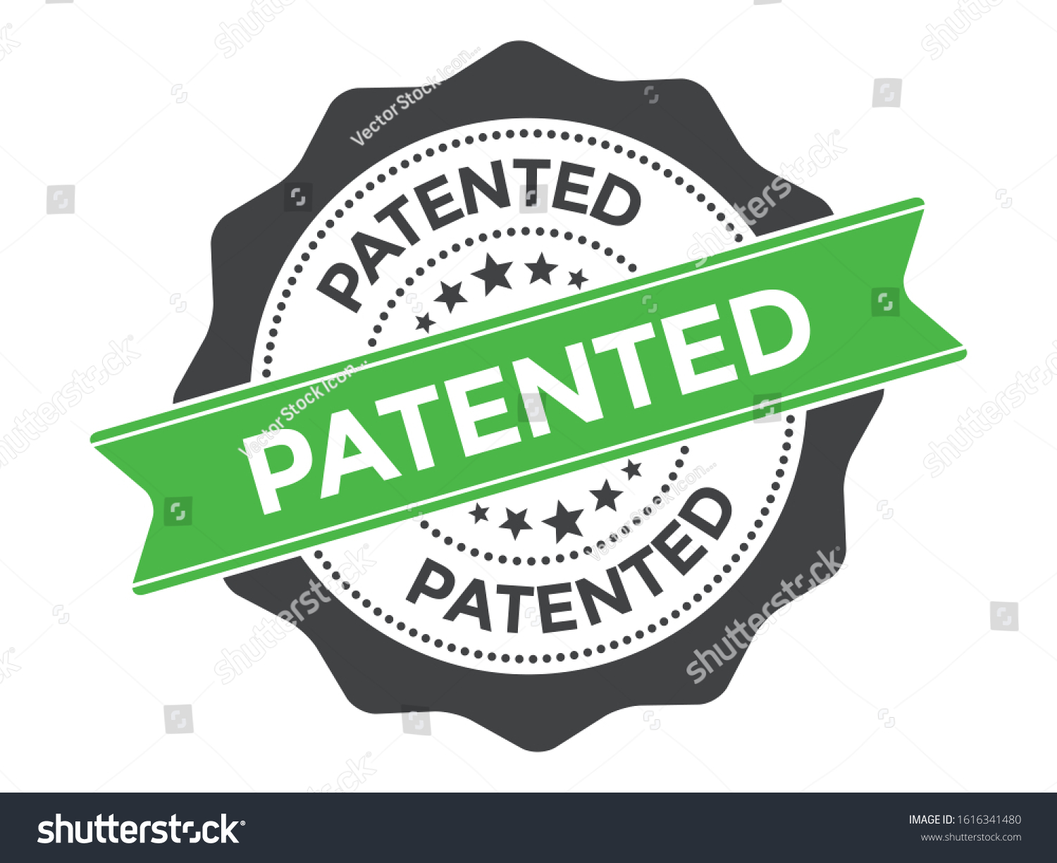 Patented Stamp Vector Over White Background Stock Vector Royalty Free 1616341480 Shutterstock 9257