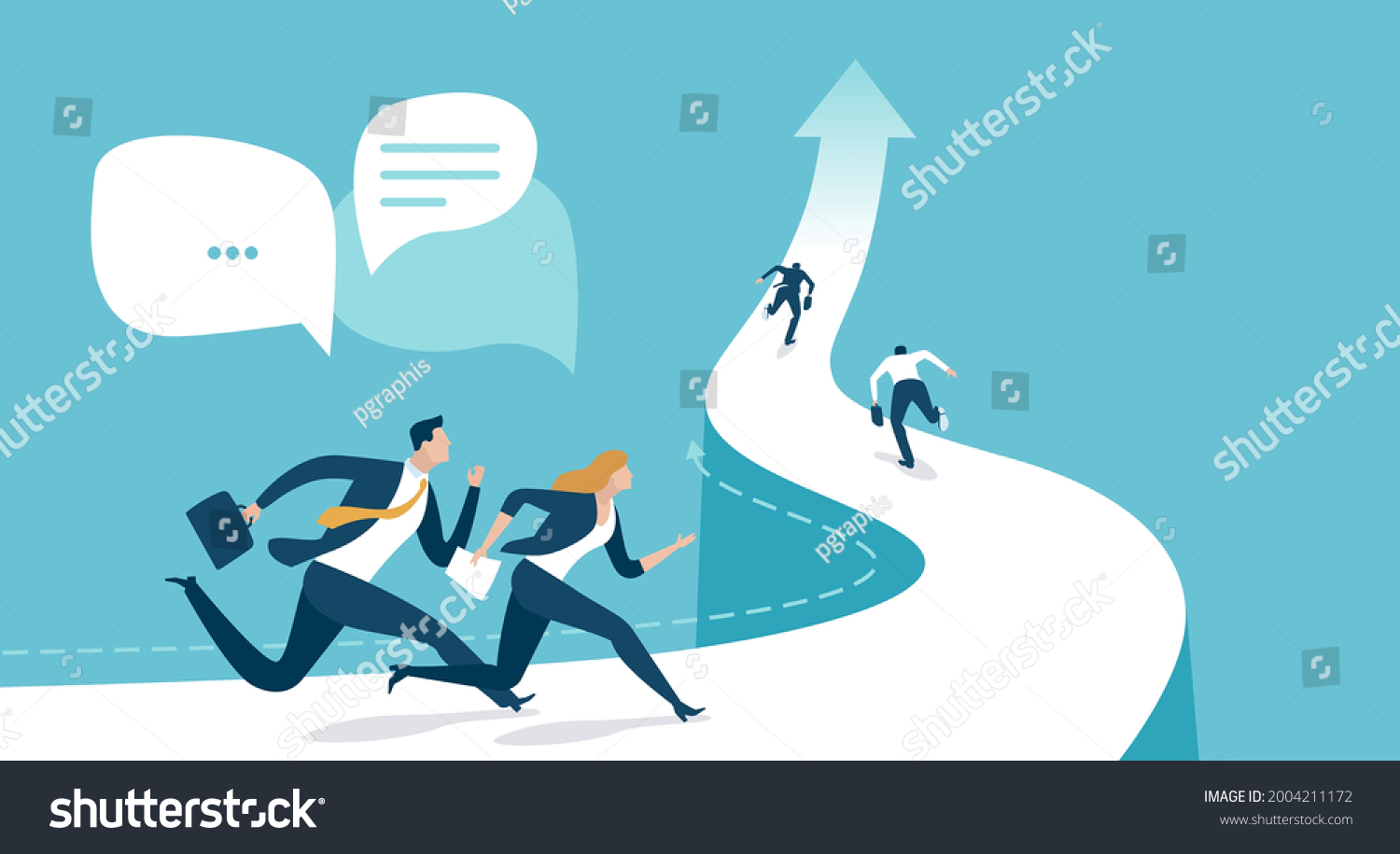 SVG of Path to success. Career concept. Business vector illustration svg