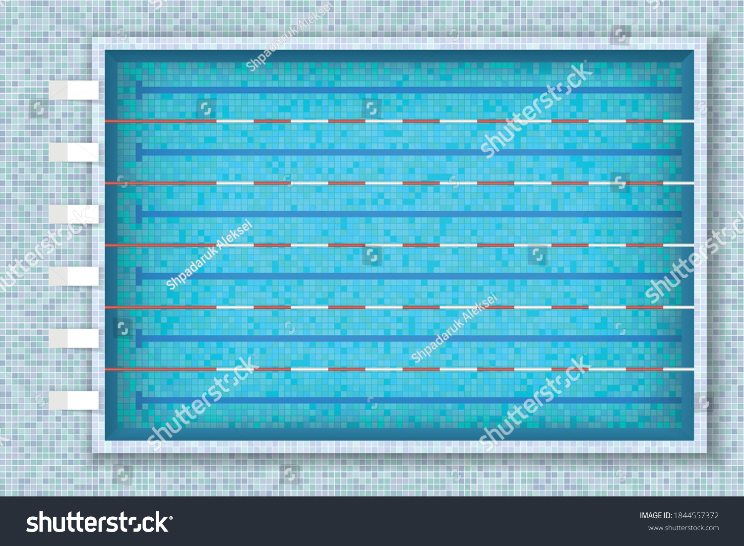 Paths Dip Pool Top View Ripped Stock Vector (royalty Free) 1844557372 