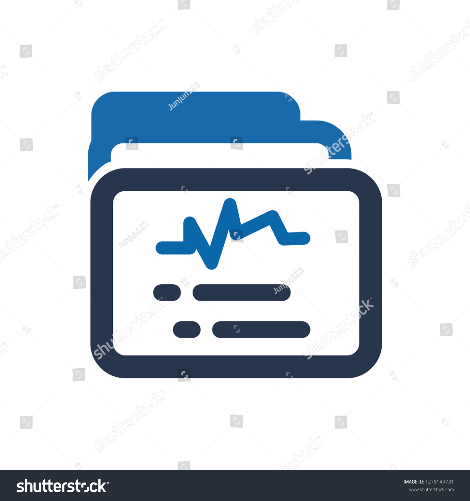 Patient Record Icon Vector Stock Vector (Royalty Free) 1278149731