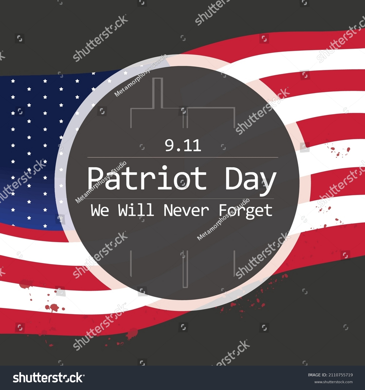 Patriot Day 911 Vector Illustration Ilustrasi Stock Vector (Royalty ...