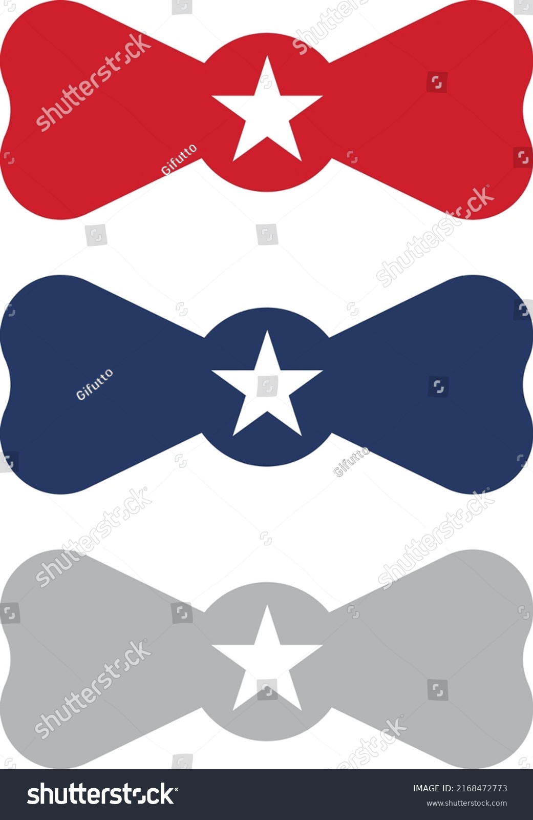 SVG of Patriotic bow tie. 4th of july design. svg