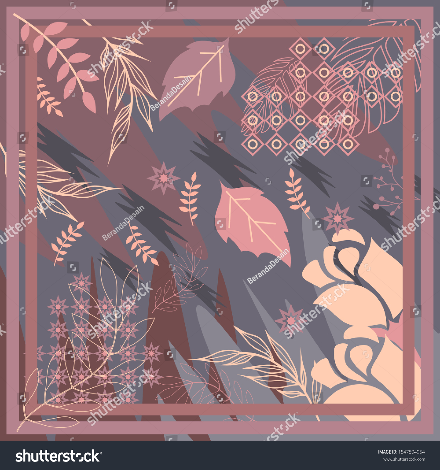 Pattern Hijab Motif Design Foliage Design Stock Vector (Royalty Pattern Hijab Motif Design Foliage Design Stock Vector (Royalty