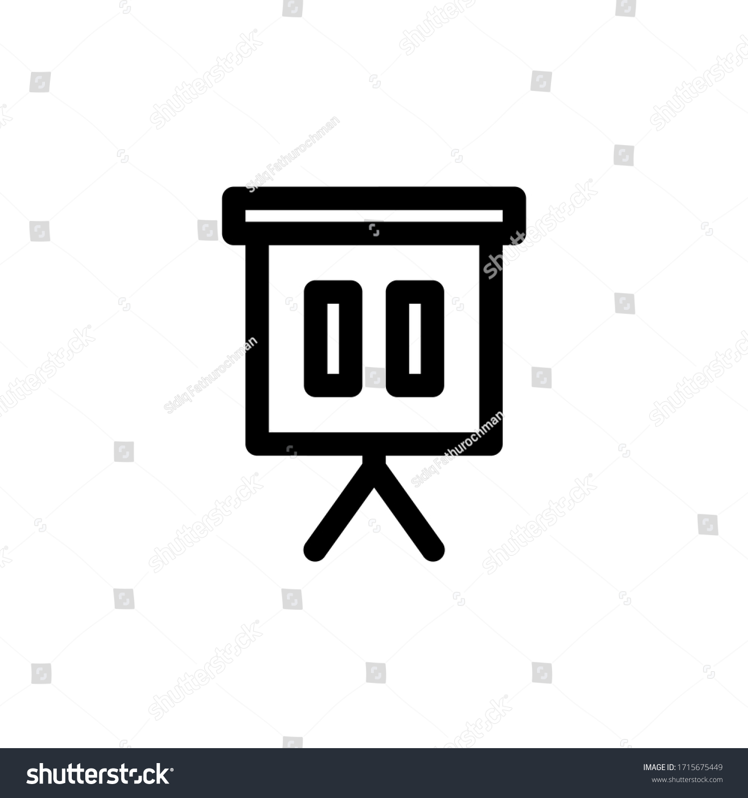 Pause Slide Presentation User Interface Outline Stock Vector (Royalty ...