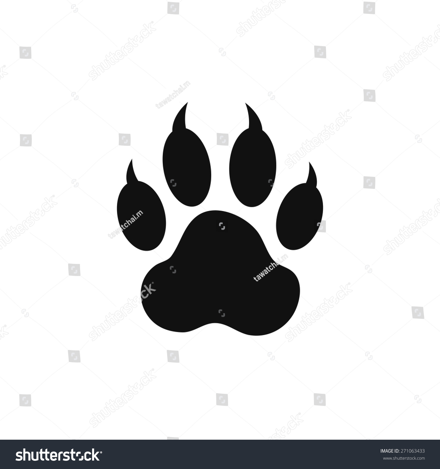 Paw Print Vectores En Stock 271063433 - Shutterstock