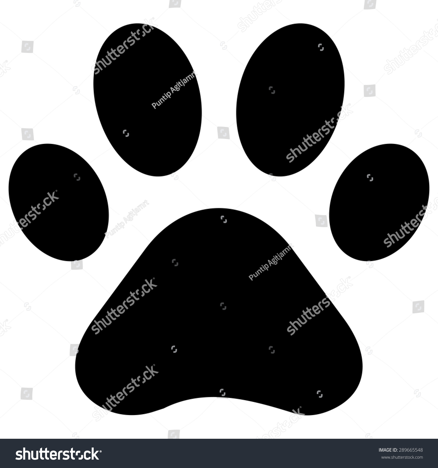 Paw Print Stock Vector (Royalty Free) 289665548 - Shutterstock