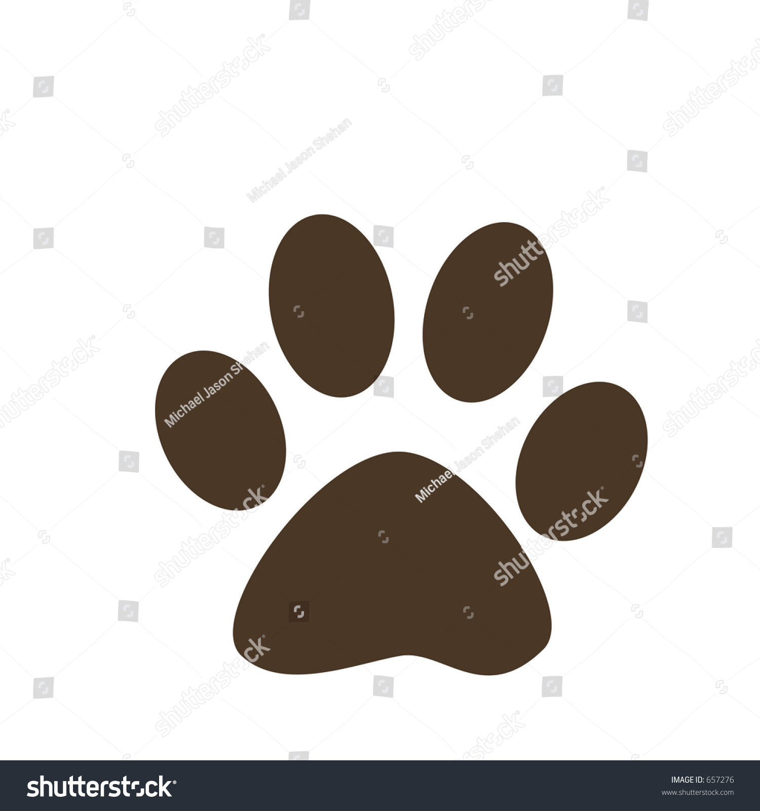 Paw Print Stock Vector Illustration 657276 : Shutterstock