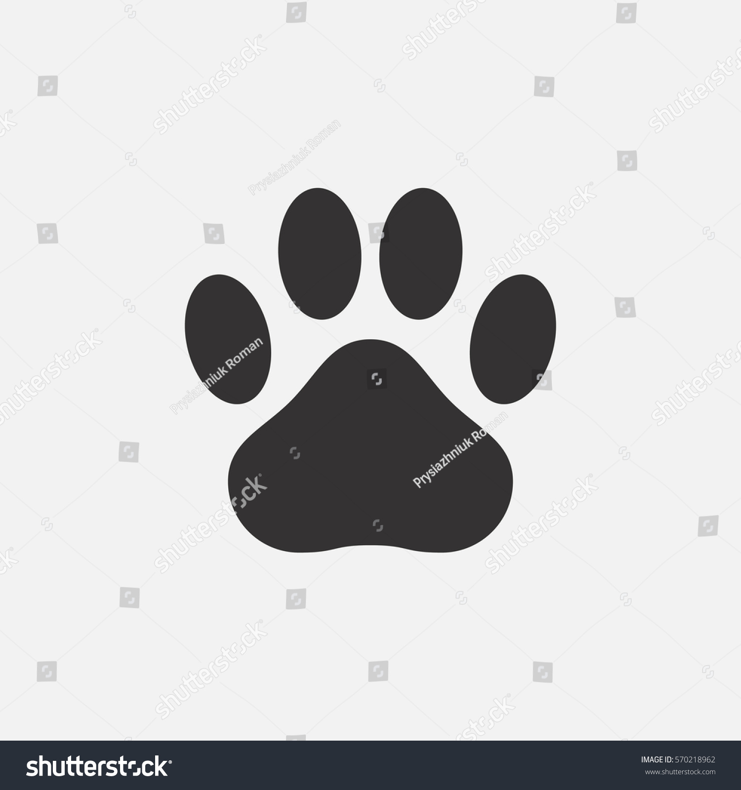 Pawプリントアイコン 動物の足跡 猫 犬 熊 ベクターイラスト のベクター画像素材 ロイヤリティフリー Shutterstock