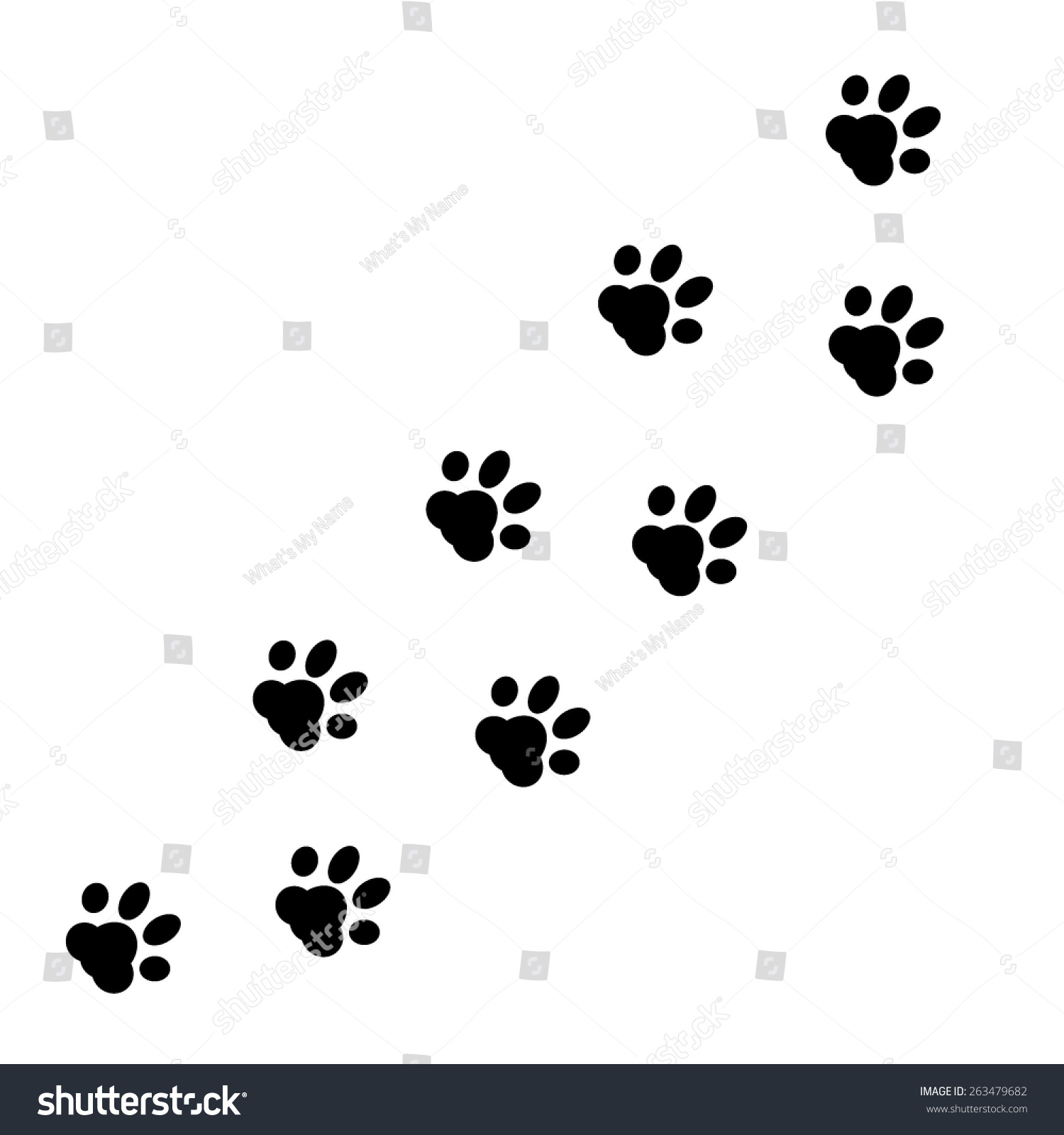 Paw Print. Vector - 263479682 : Shutterstock