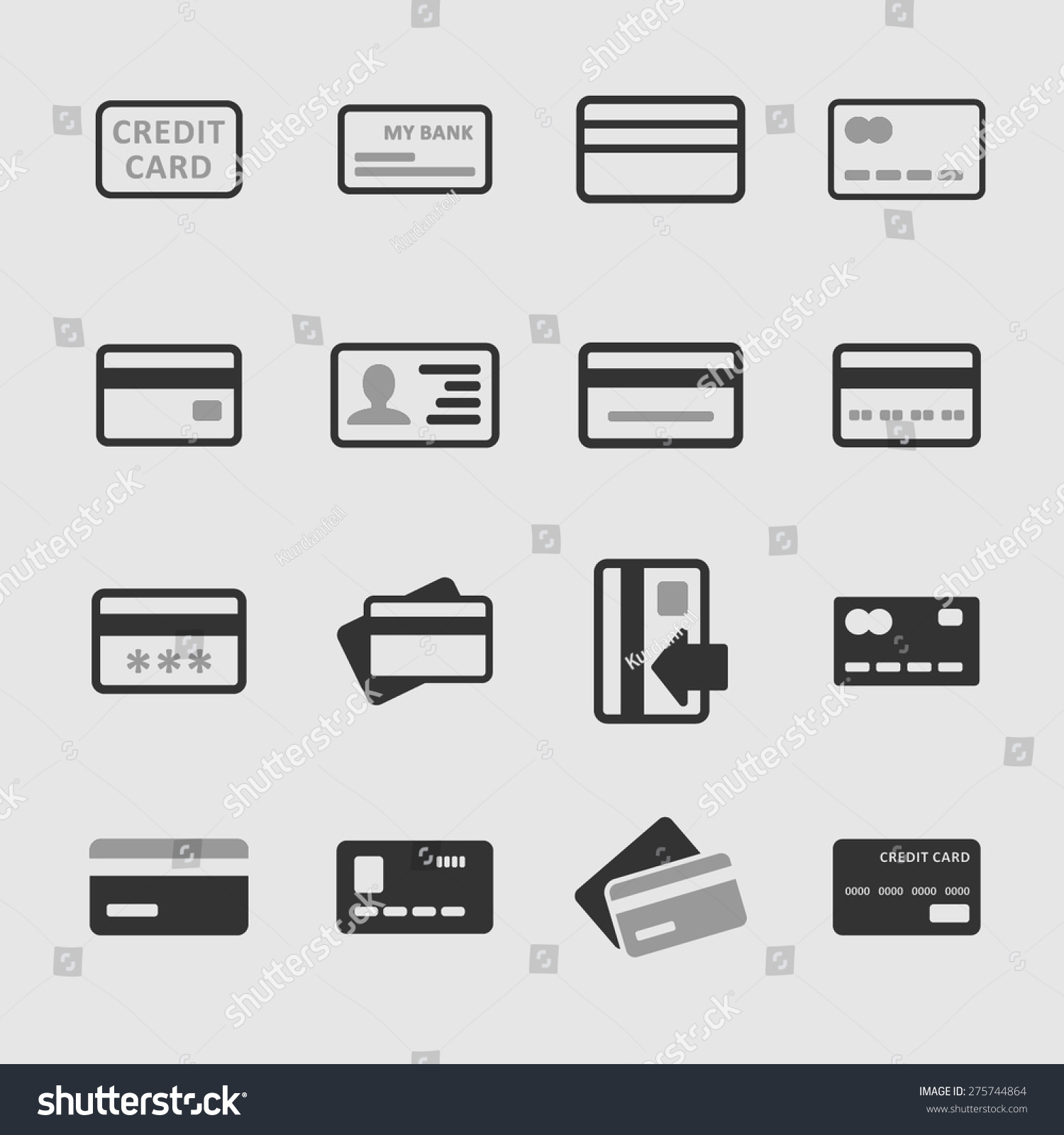 Paying Icons Stock Vector 275744864 - Shutterstock