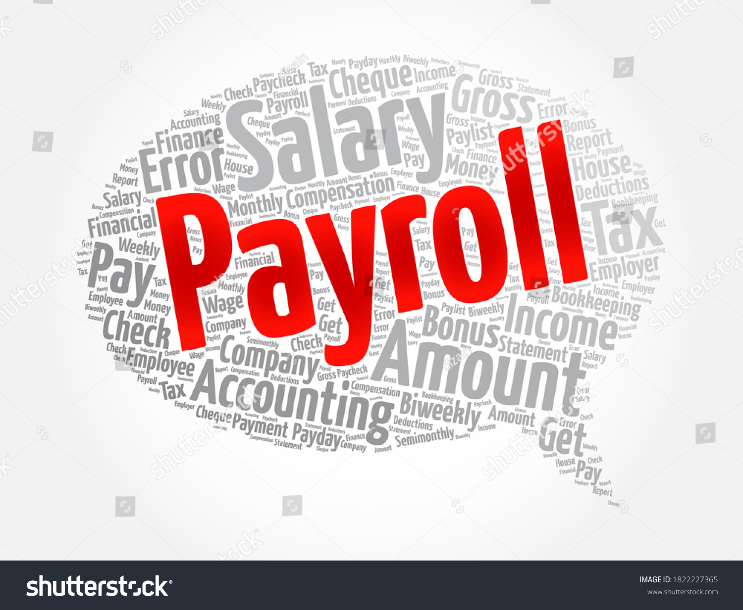 Payroll Word Cloud Collage Business Concept Stock Vector (Royalty Free ...