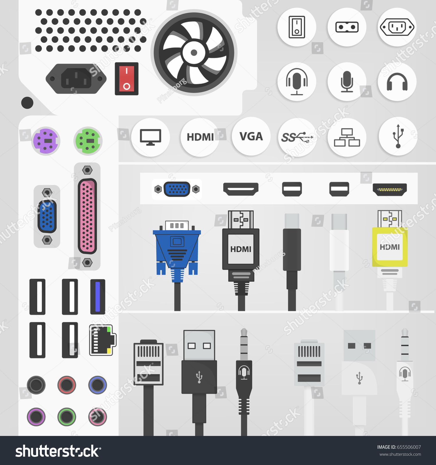 13,649 Computer interface ports Images, Stock Photos & Vectors ...