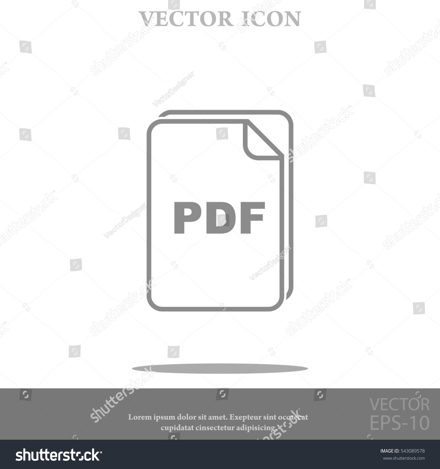 Pdf Vector Icon Shutterstock