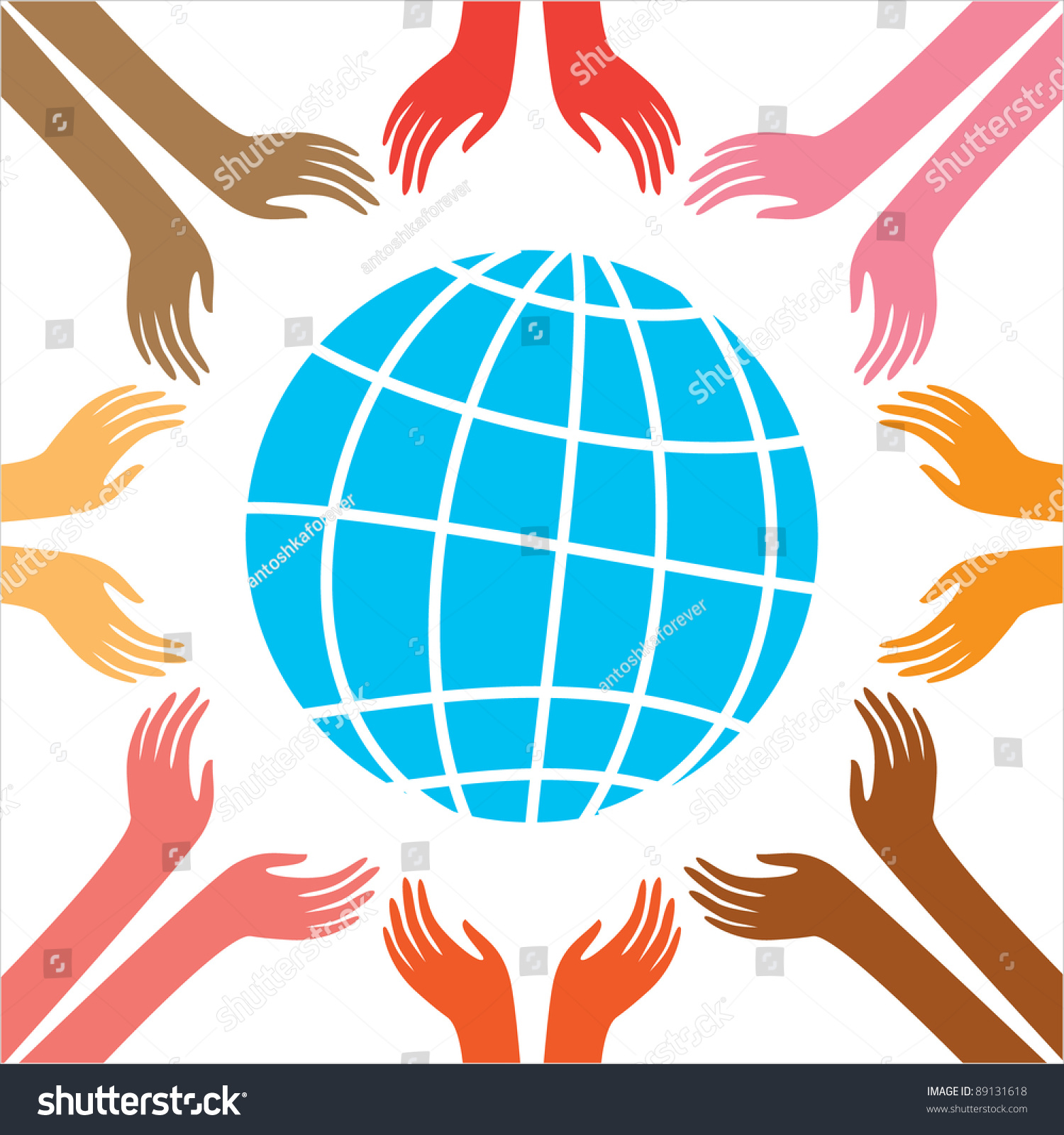 Peace For All People. Vector Illustration. The Idea Of ??The Poster ...