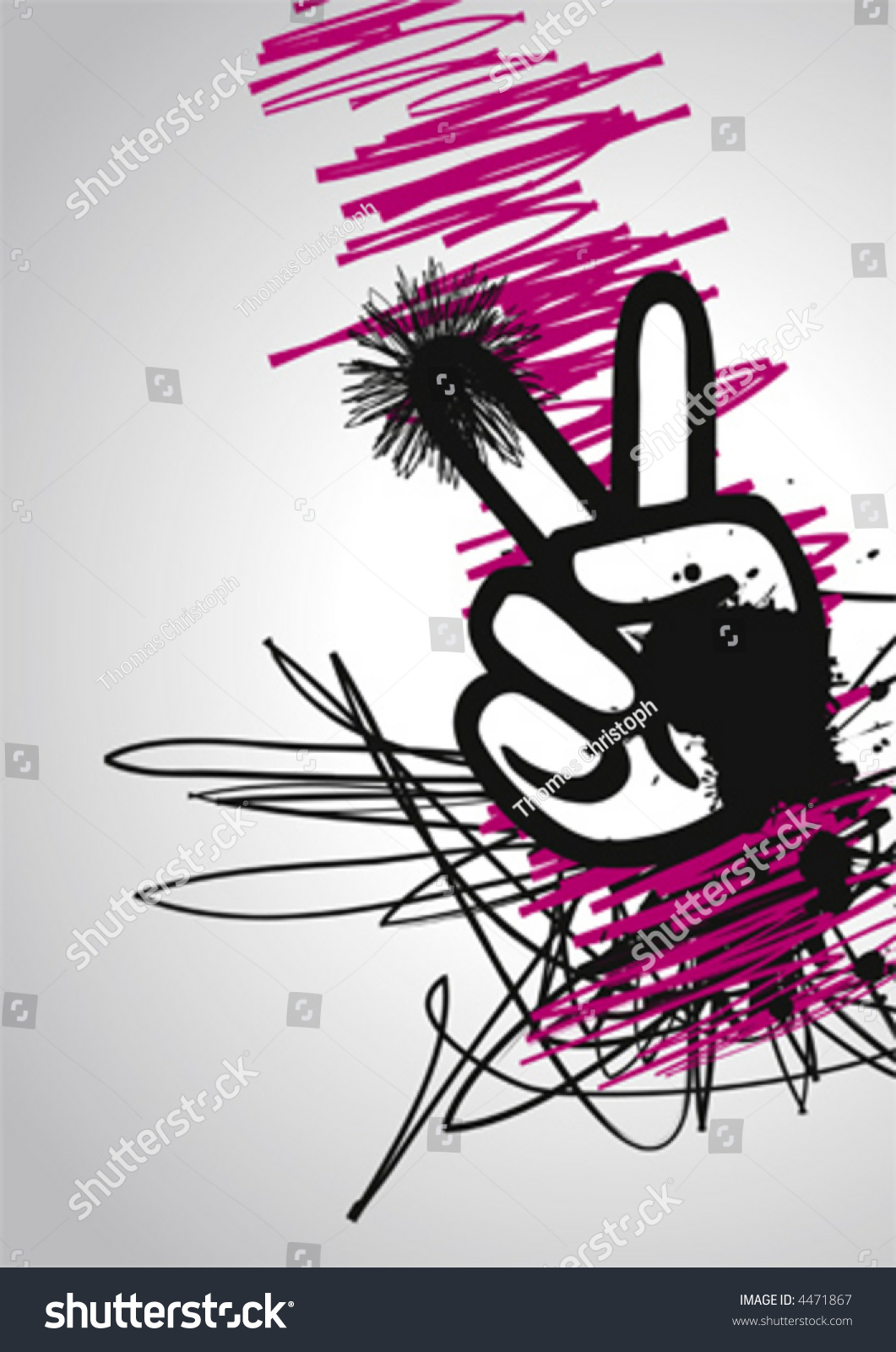 Peace Hand Vector Stock Vector 4471867 - Shutterstock