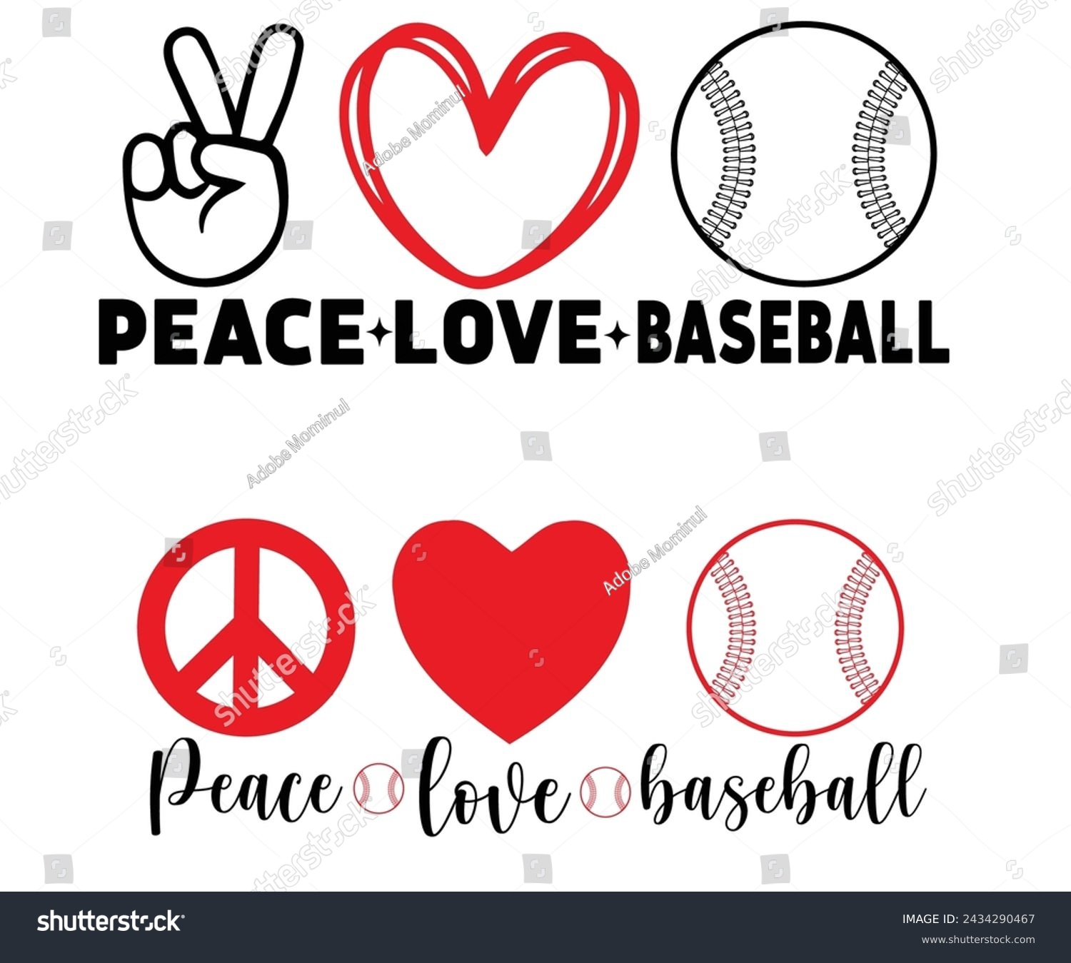 SVG of Peace Love Baseball,Baseball T-shirt,Typography,Baseball Player Svg,Baseball Quotes Svg,Cut Files,Baseball Team,Instant Download svg