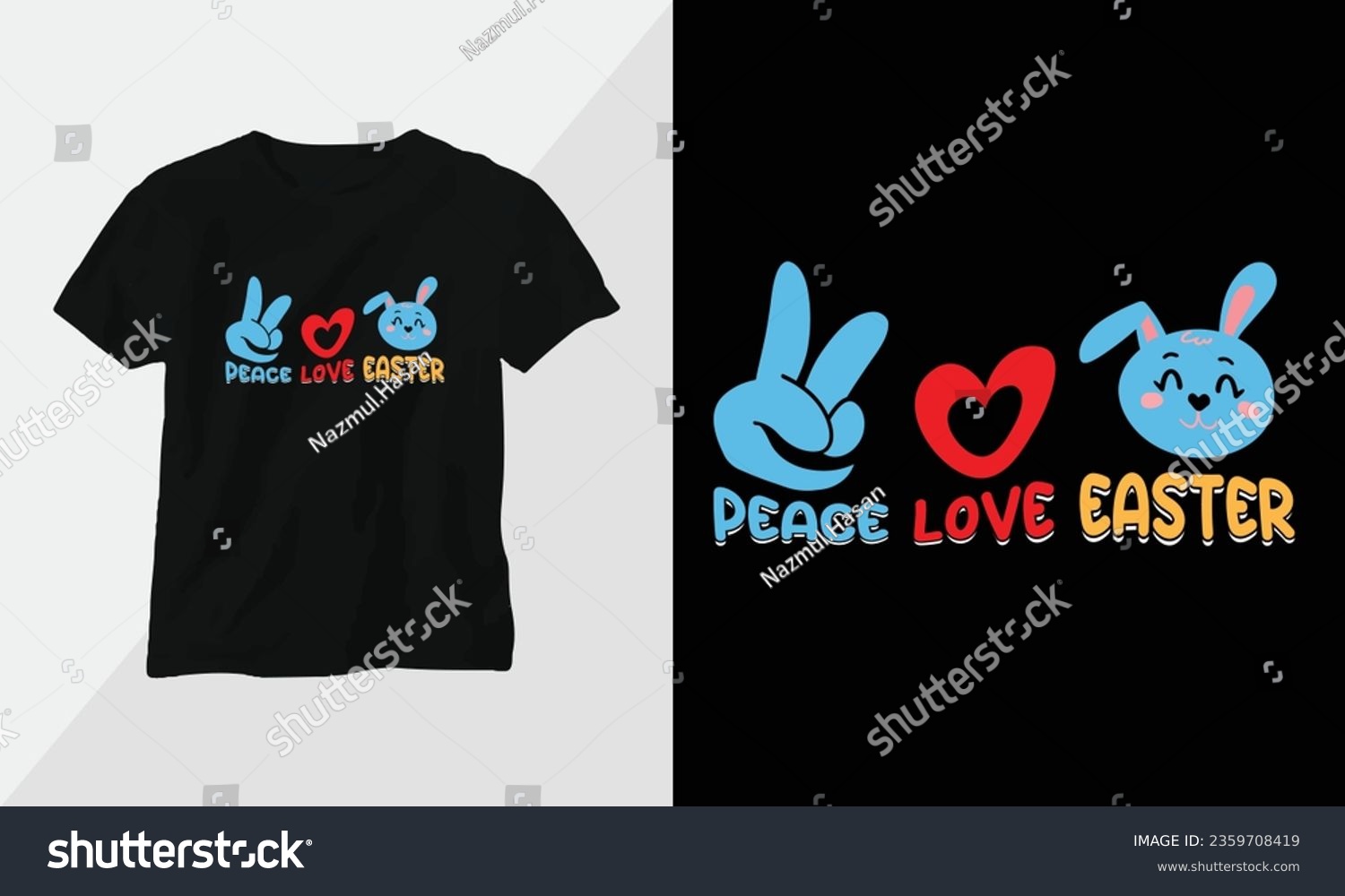 SVG of peace love easter - Retro Groovy Inspirational T-shirt Design with retro style svg