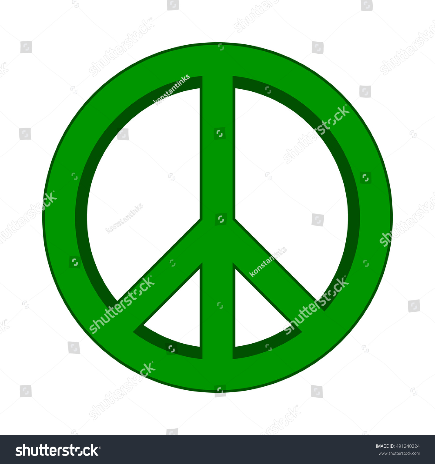 Peace Symbol Sign On White Background Stock Vector (Royalty Free ...