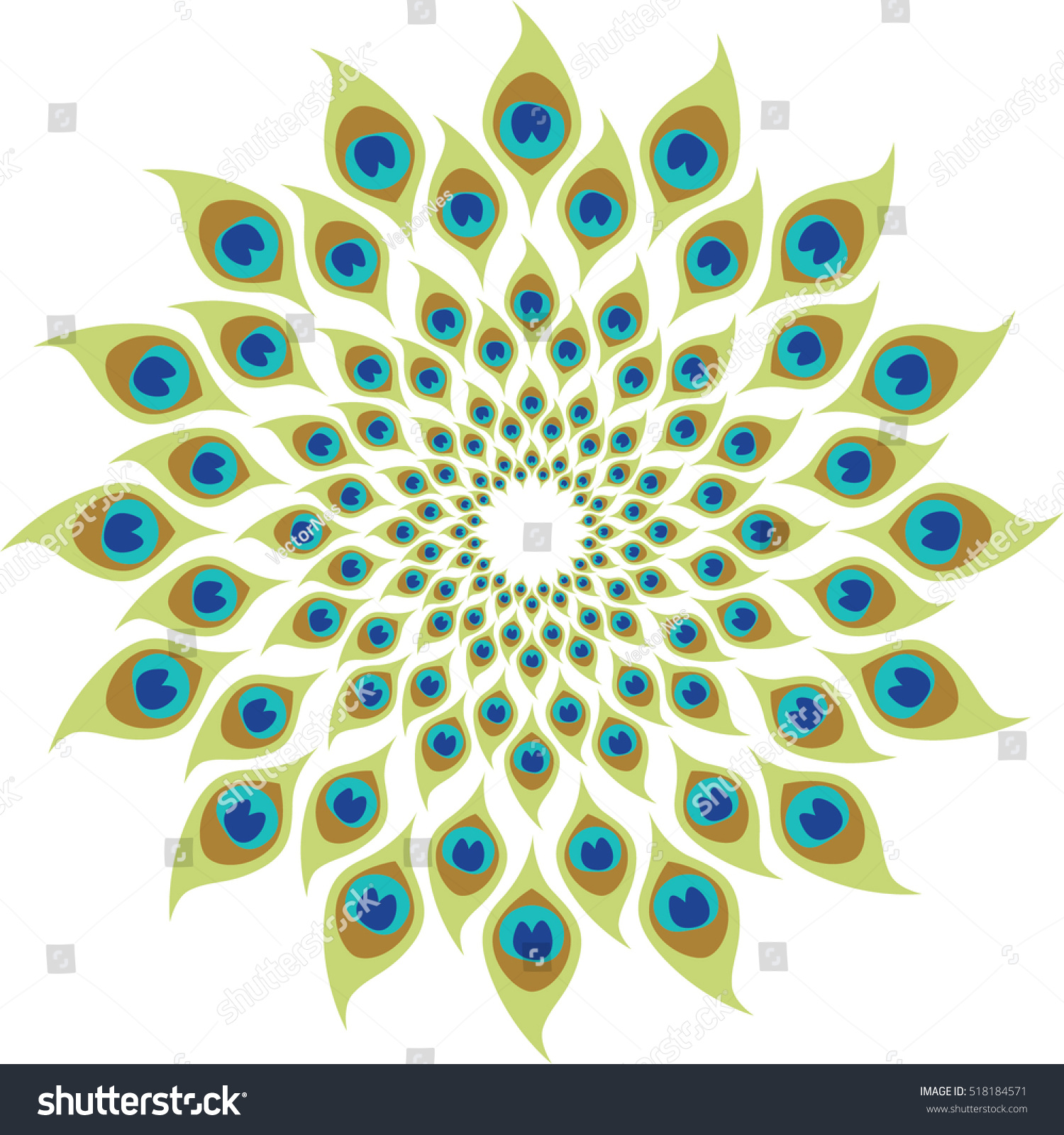 Stylized Peacock Feather Images, Stock Photos & Vectors | Shutterstock