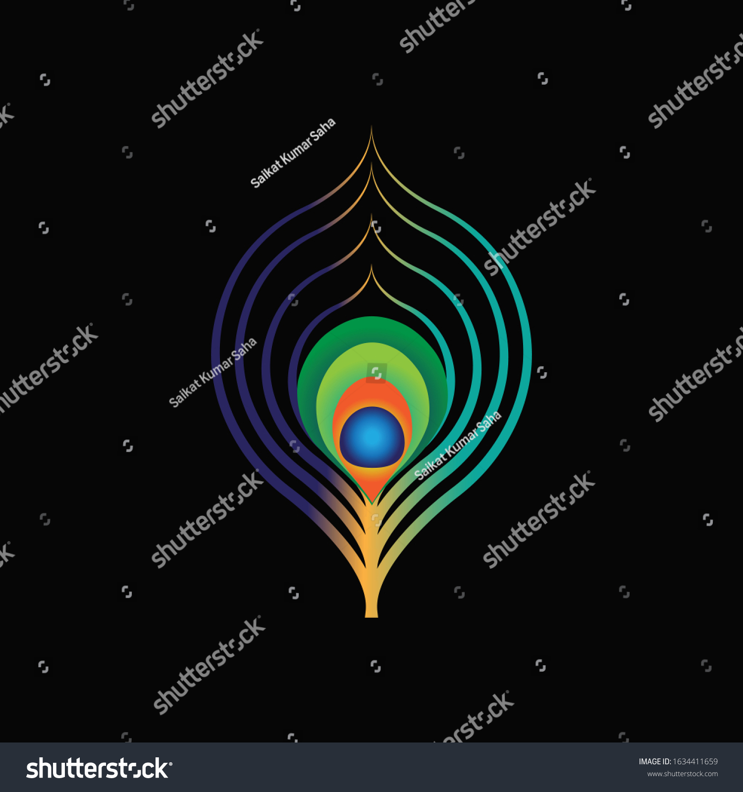 Peacock Logo Low Polygon Style Peacock Stock Vector (Royalty Free ...