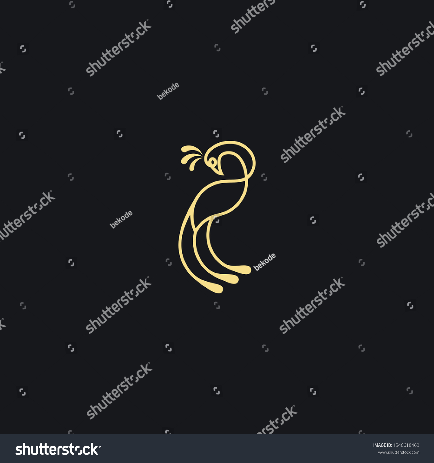 Peacock Logo Vector Icon Download Stock Vector (Royalty Free ...