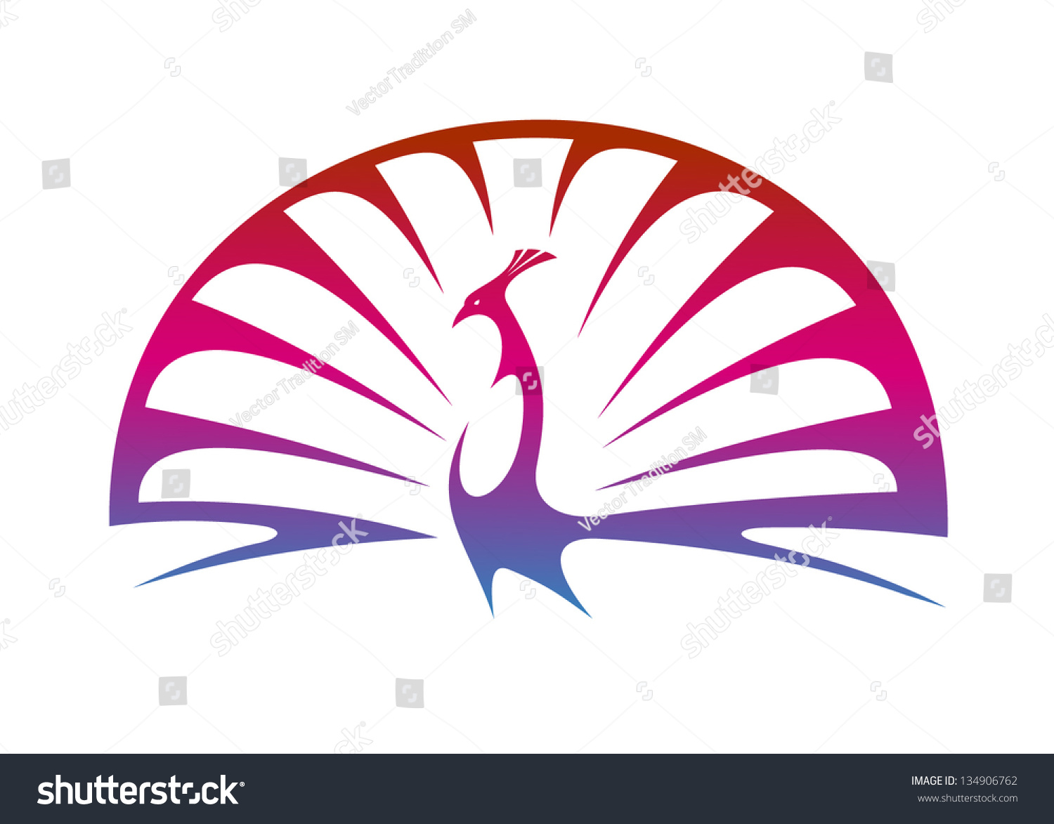 Peacock Mascot Jpeg Version Available Gallery Stock Vector 134906762 ...