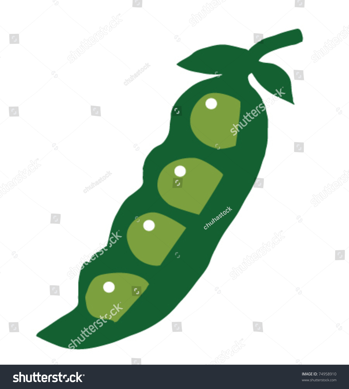 Peas Green Cartoon Vector Illustration Stock Vector 74958910 - Shutterstock